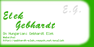 elek gebhardt business card